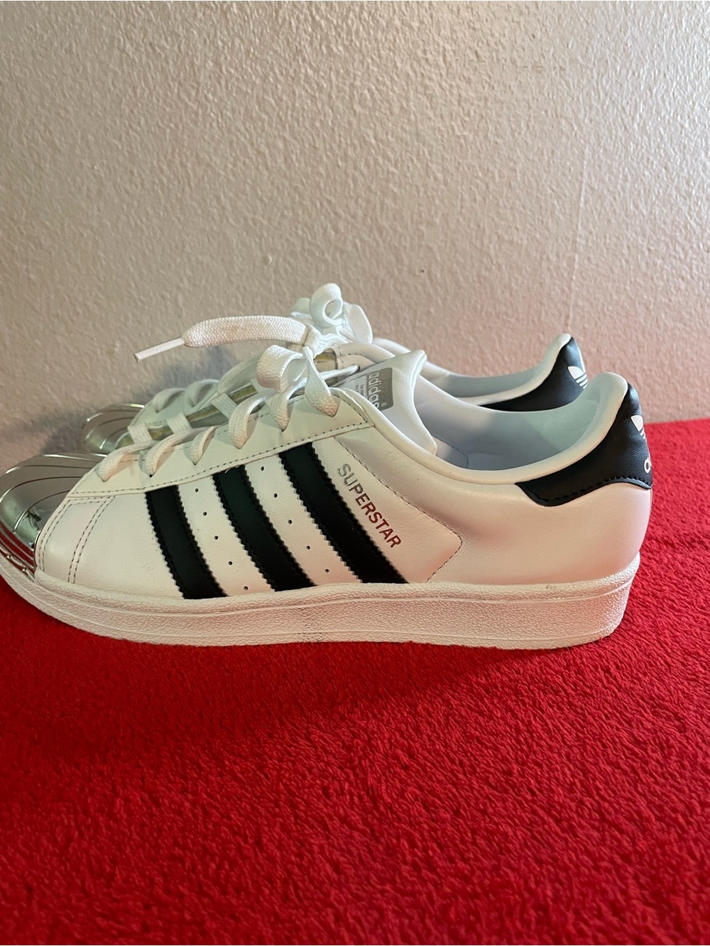 adidas White and Black Women's Low-Top Sneakers women s 8